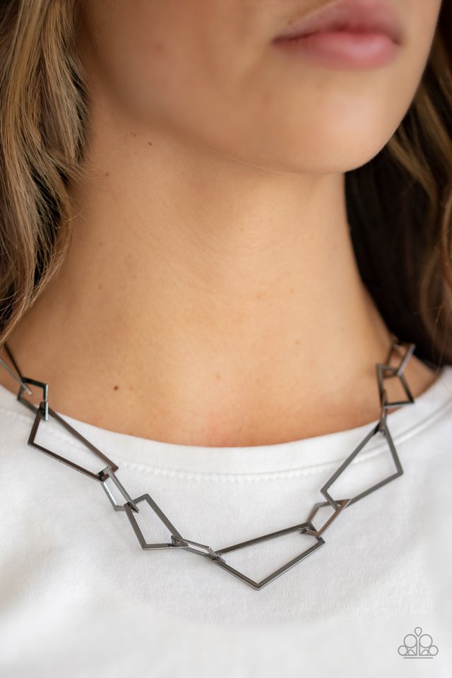 Shattering Records black necklace