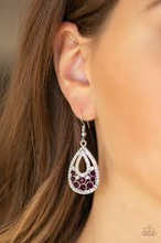 Load image into Gallery viewer, sparkling stardom purple earring
