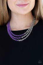 Load image into Gallery viewer, Turn Up the Volume Purple Necklace
