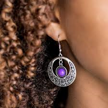 Load image into Gallery viewer, wandering waikiki purple earring
