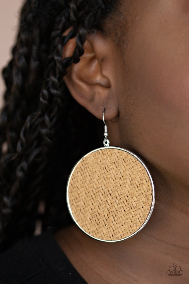 Wonderfully Woven- Brown earring